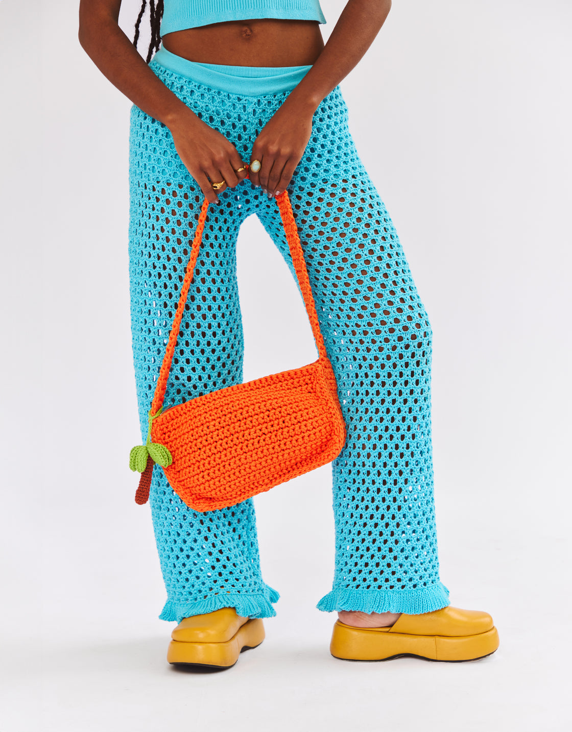 Bolsa baguette crochê