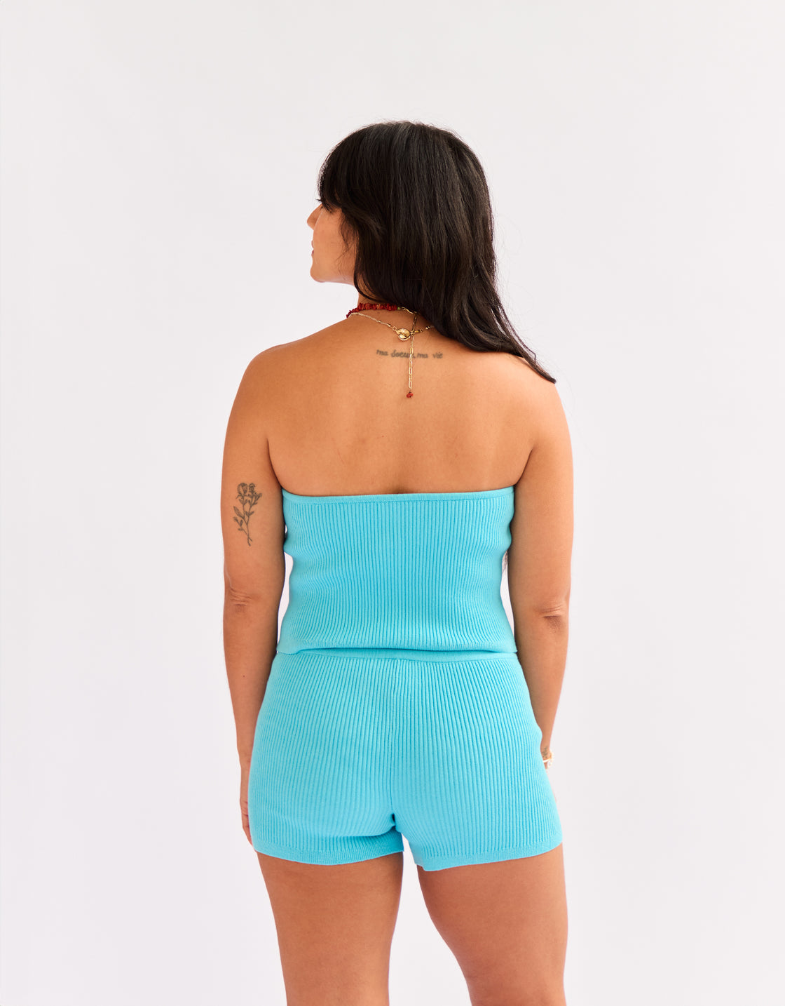 Shorts tricô canelado