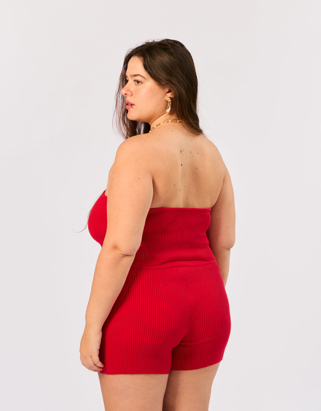 Shorts tricô canelado