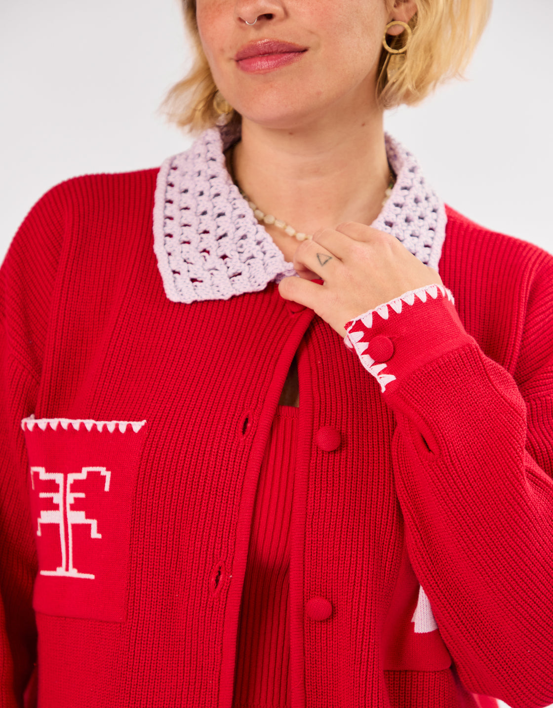 Camisa tricô grafismos