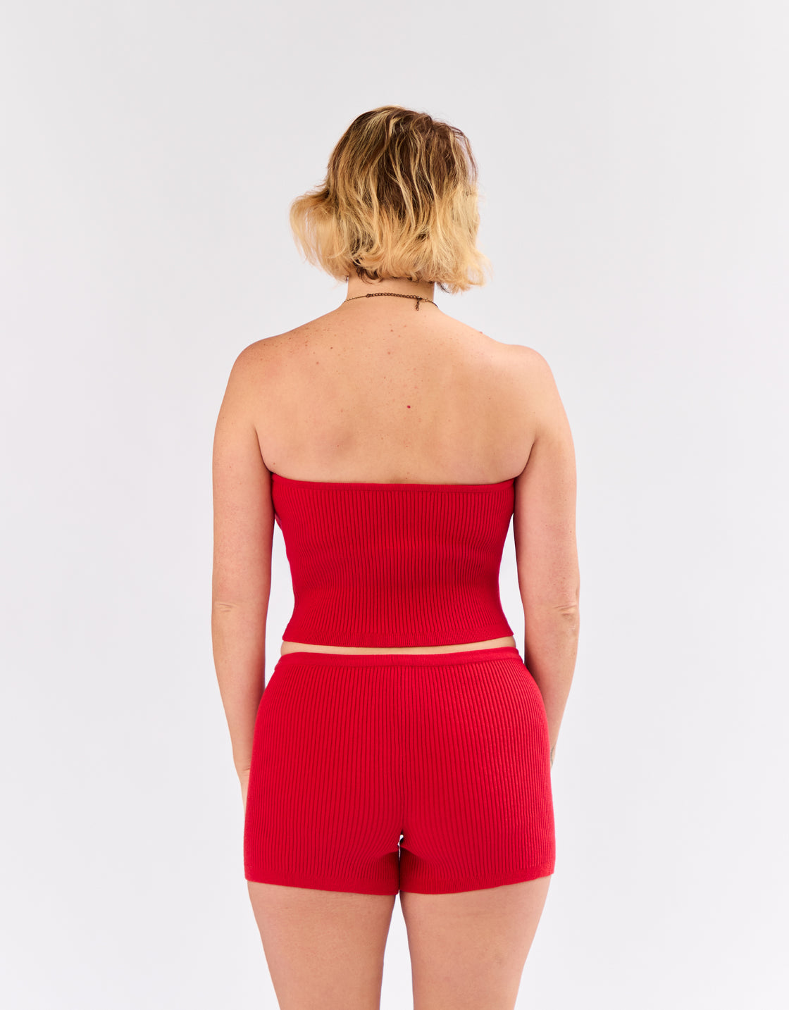 Shorts tricô canelado