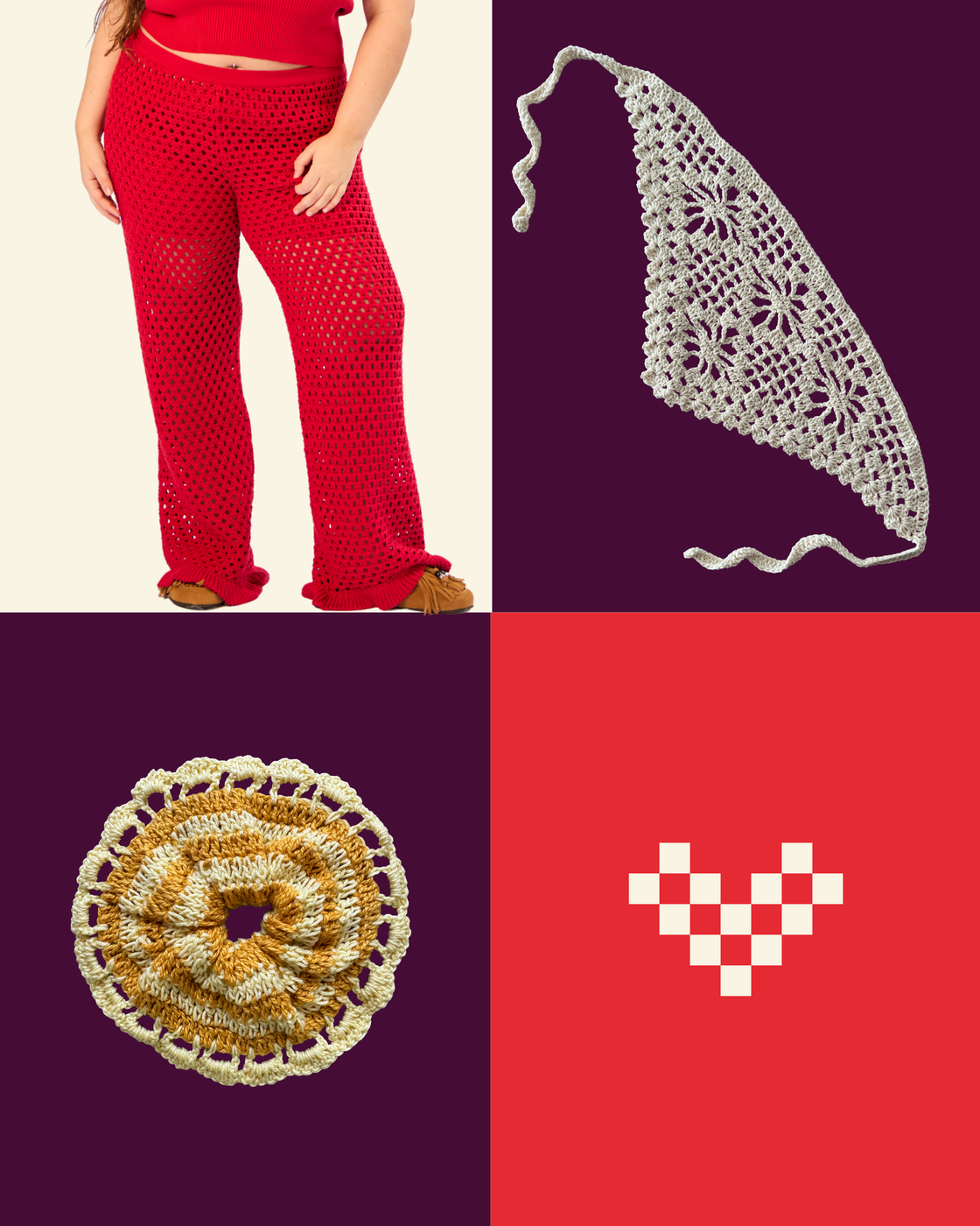 CALÇA TOMATO + SCRUNCHIE + BANDANA