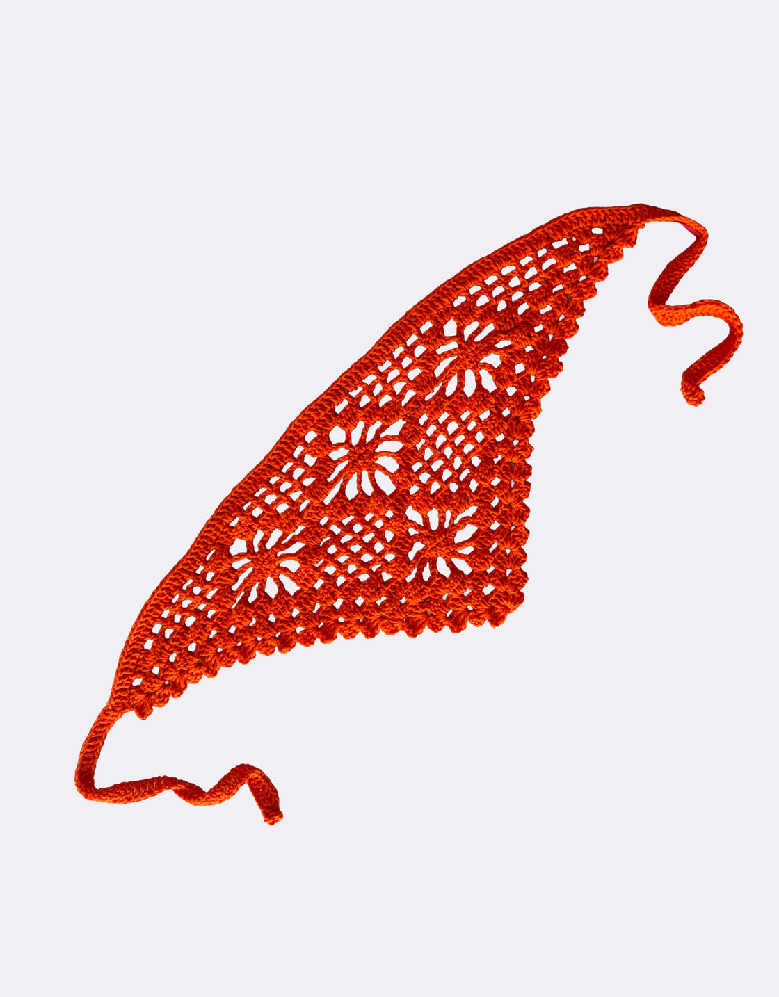 Bandana crochê ponto filé