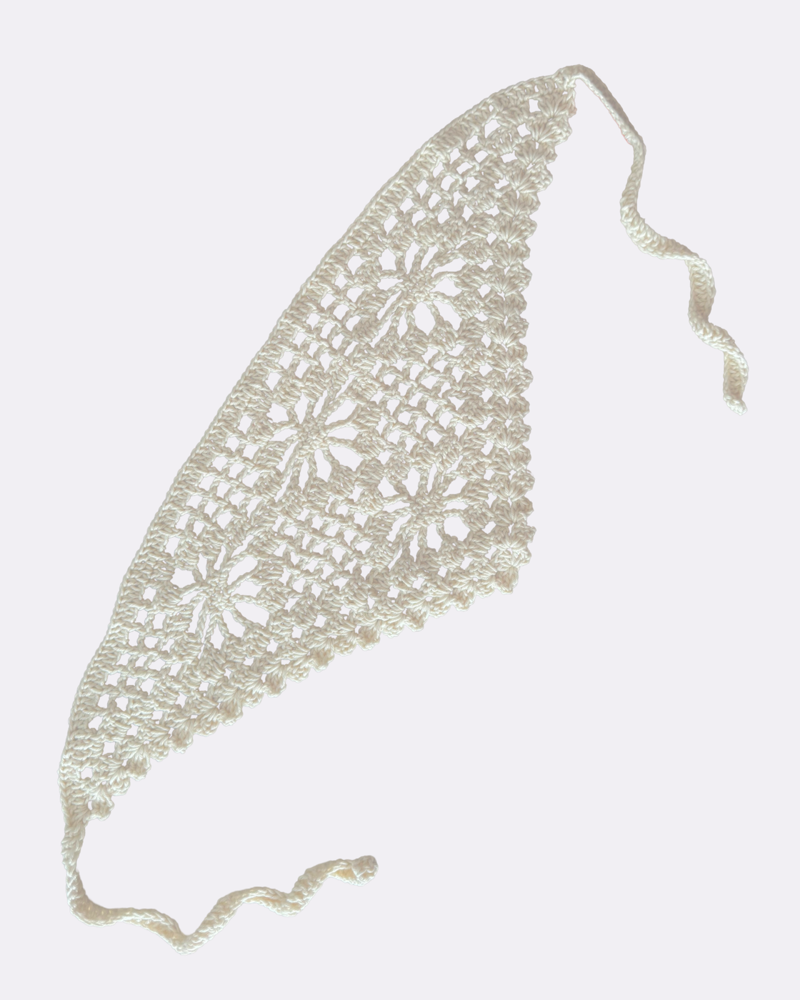 Bandana Crochê Cru