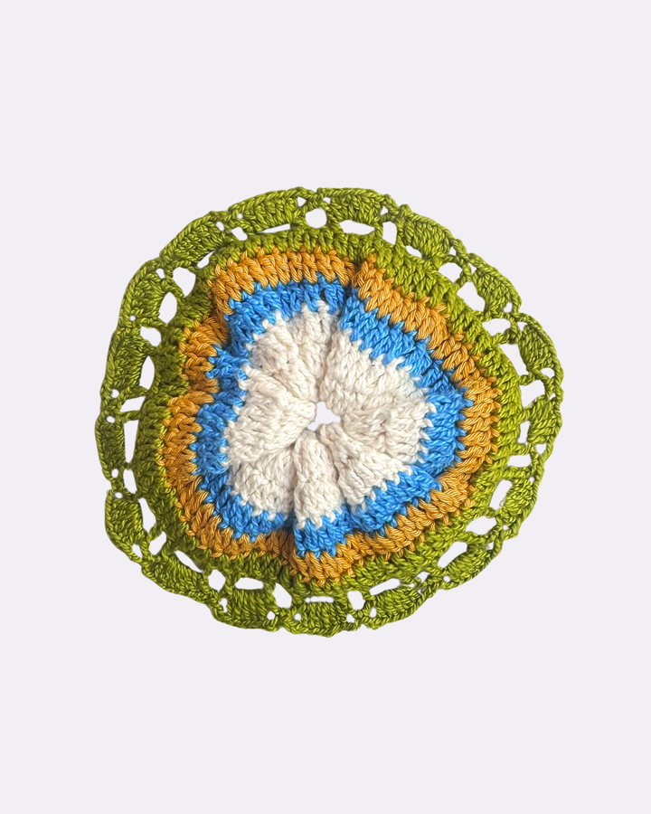 Scrunchie Crochê Listras Brasil