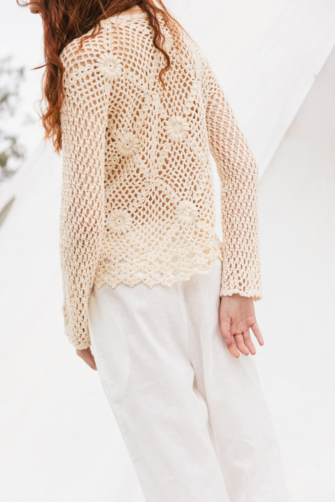 Blusa Crochê Flores