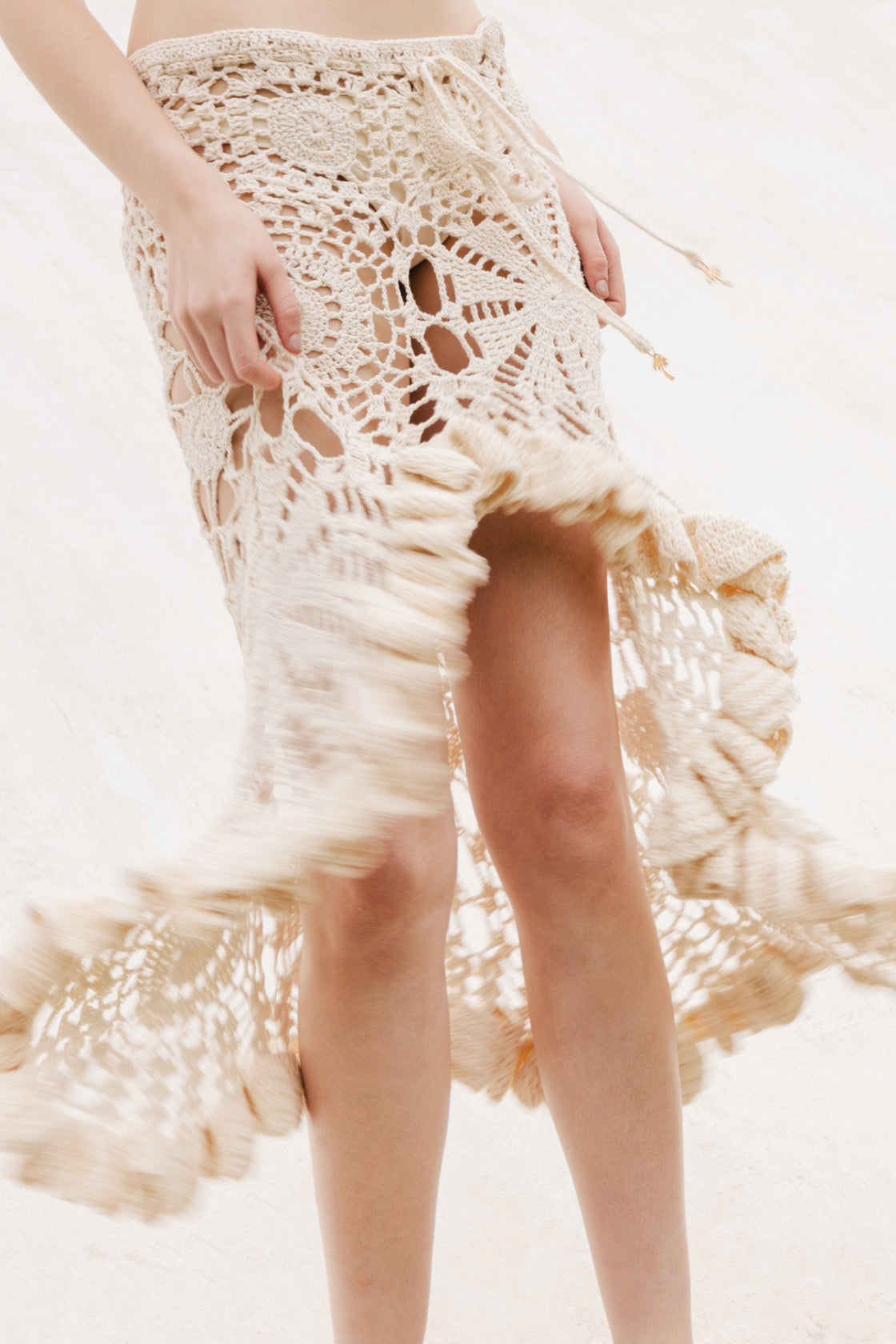 Saia Crochê Babados