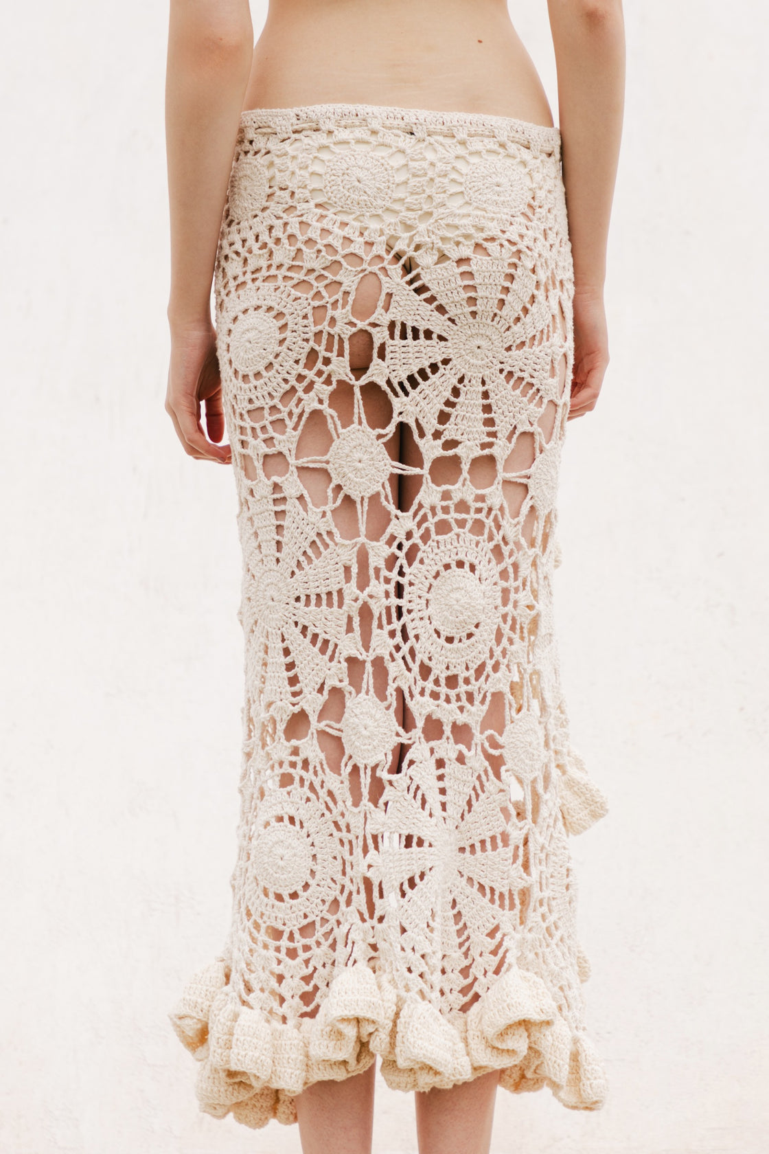 Saia Crochê Babados