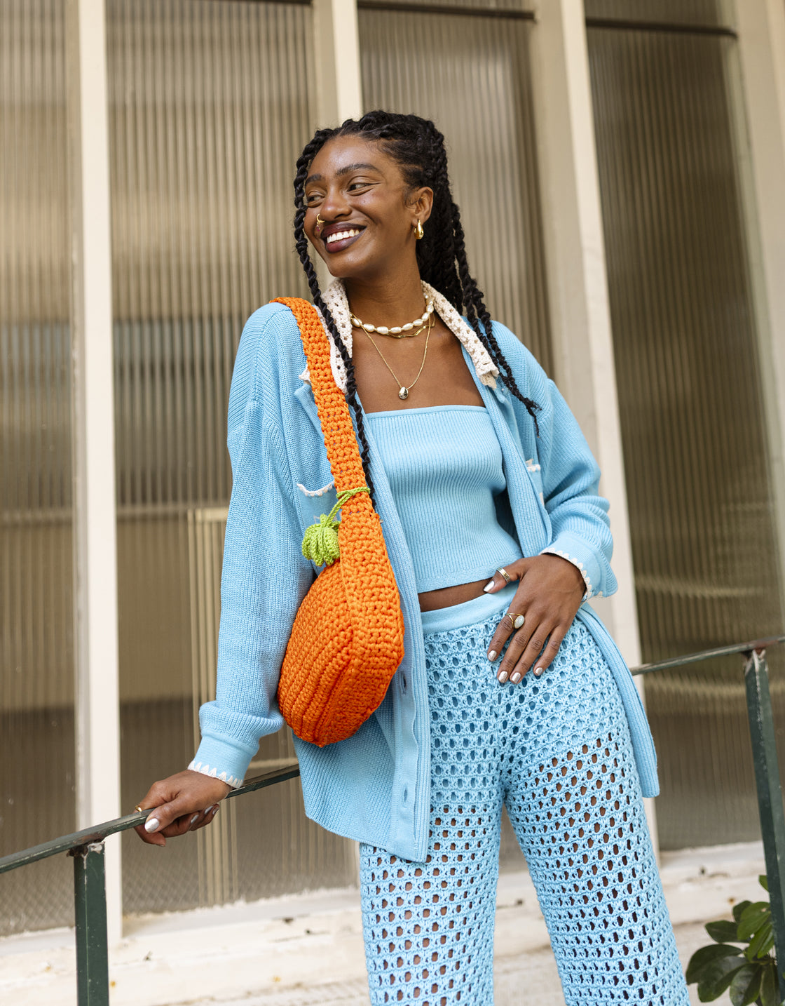 Bolsa baguette crochê