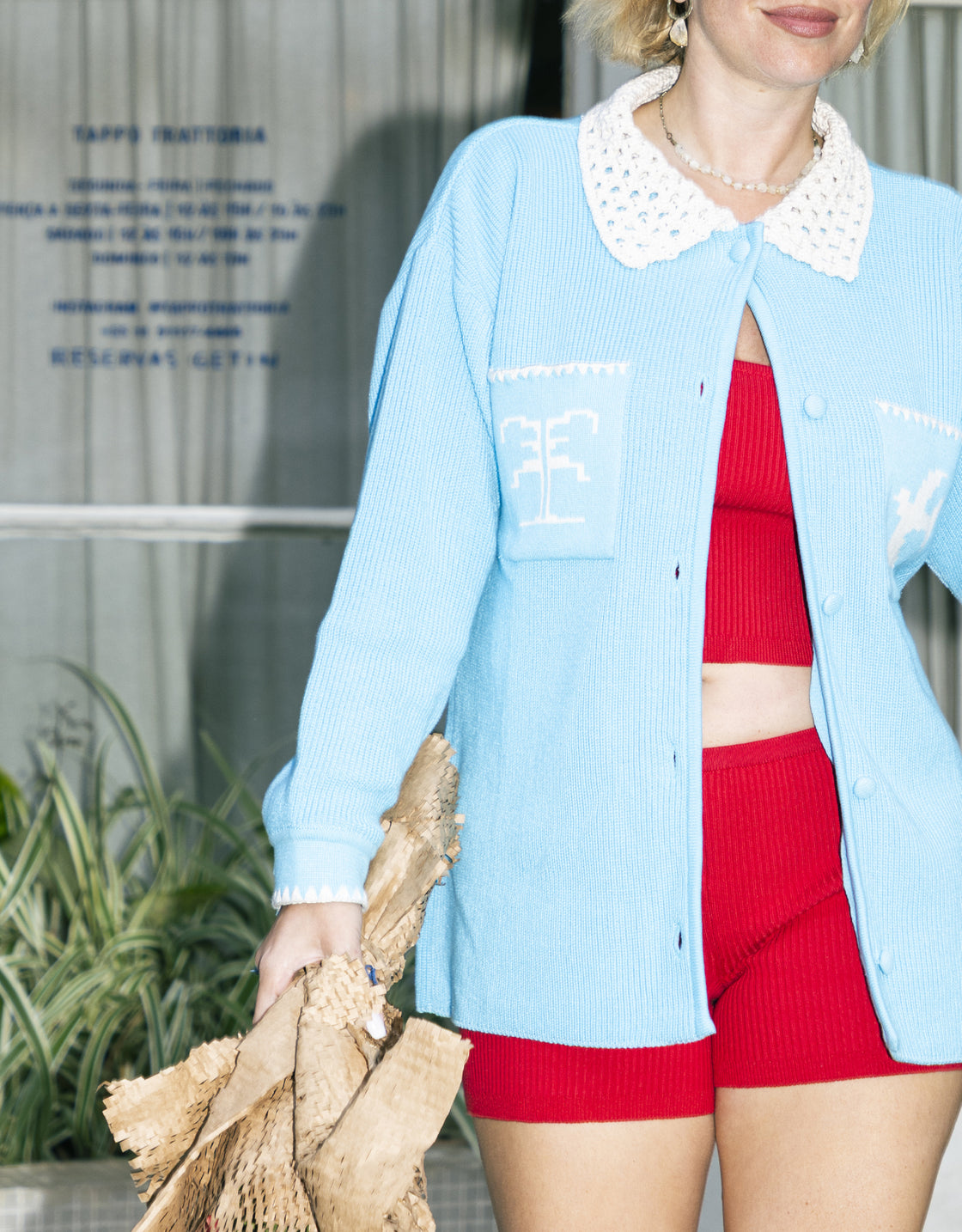 Camisa tricô grafismos