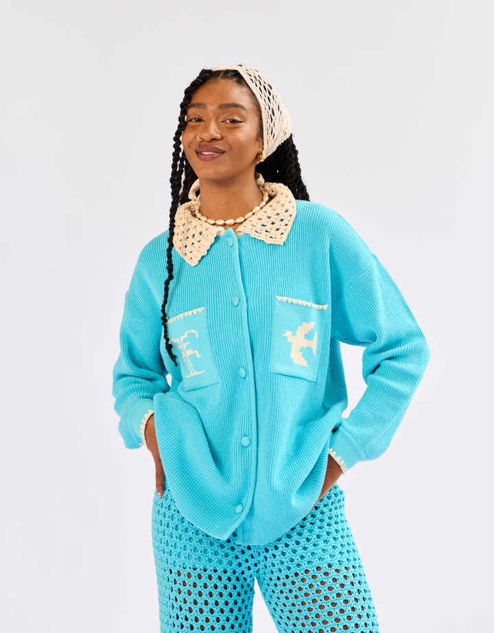 Camisa tricô grafismos