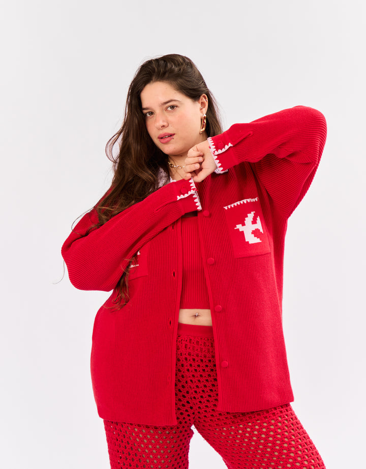 Camisa tricô grafismos