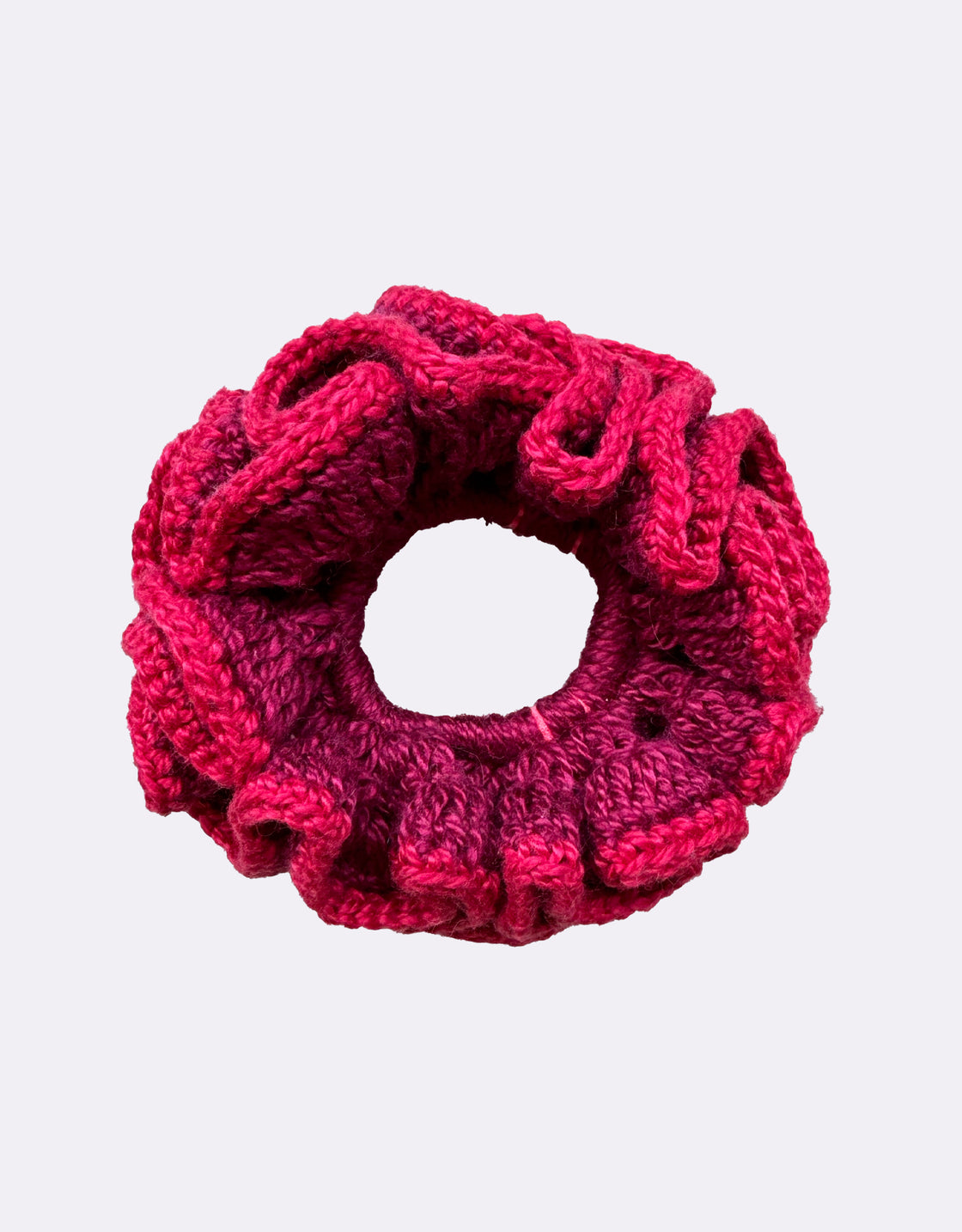 Scrunchie crochê contraste