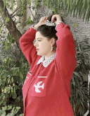 Scrunchie Crochê Listras P&B